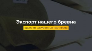 Экспорт оцилиндрованного бревна.