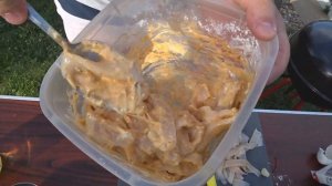 Кольца кальмара в кляре, в казане на костре. Отменная закуска к пиву.
