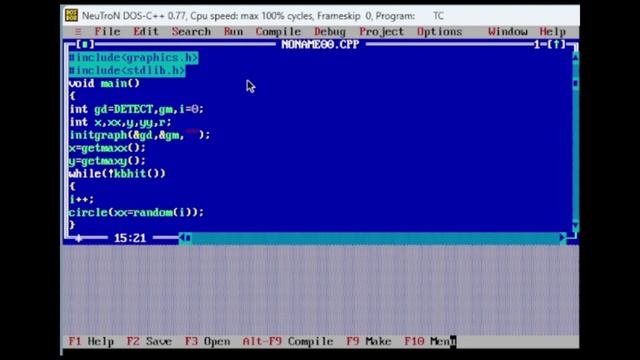 How to print screen saver with Multiple Color Circle | C Programing | computer graphics #graphics