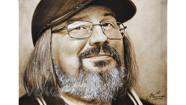 Портреты в технике "сухая кисть" художника Владимира Костина смотреть онлайн