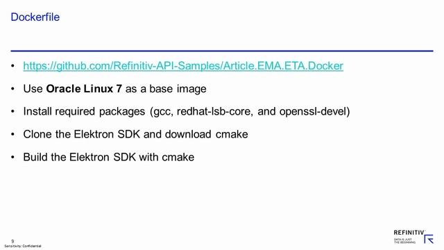 ESDK In Docker | Refinitiv Developers смотреть онлайн