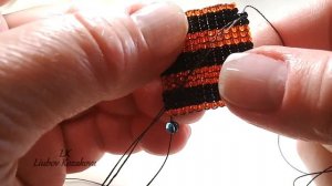 Георгиевская лента из бисера (68)/Часть 1/Лента с колокольчиками/Мастер Класс