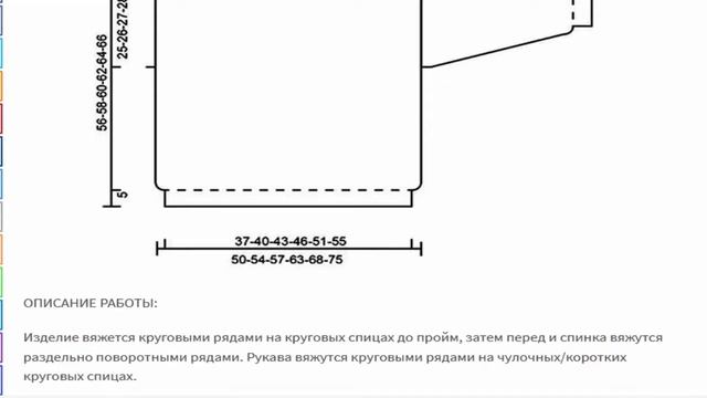 Джемпер с застежкой на плечах. Вязание спицами.