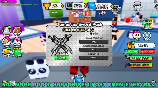 How To Get Damascus Sword Pack in Hack Simulator (ROBLOX FREE LIMITED UGC ITEMS) смотреть онлайн