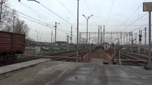 ЭД4М-0487 и ЧС7-026 с поездом №26 Одесса-Москва-Киевская следуют по станции Внуково