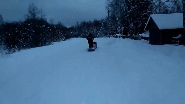 Едем по целине на мотобуксировщике МУЖИК смотреть онлайн