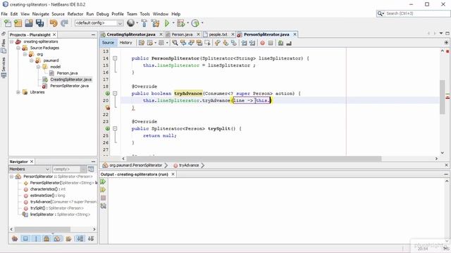 012 Implementing Our Own Spliterator The tryAdvance Method смотреть онлайн