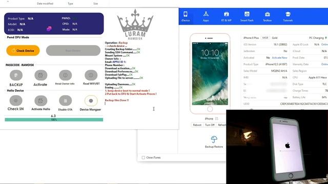 Luram AIO v6.3 Passcode & Hello bypass iOS 15 16 BYPASS for windows