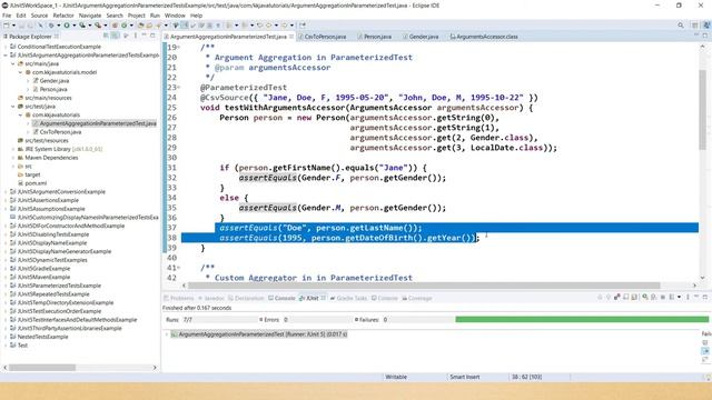 Argument Aggregation in Parameterized Test in JUnit 5 ||Convert multiple CSV  parameters into Objec