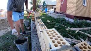 Кирпичные Столбы для Забора Своими Руками  . часть 2