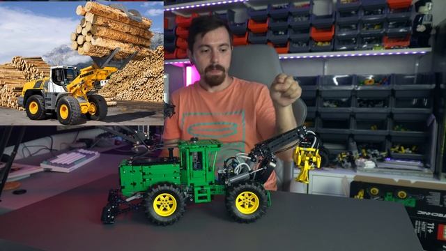 LEGO Technic - 42157 John Deere 948L II Skidder обзор
