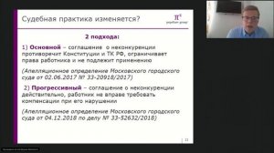 Соглашение о неконкуренции: российский опыт, риски и возможности для бизнеса