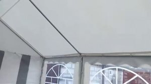 Тент-шатер ПВХ 3x6 м серый Sundays