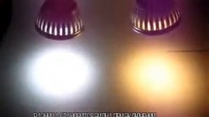 Наглядное сравнение светодиодных ламп с холодным и теплым светом