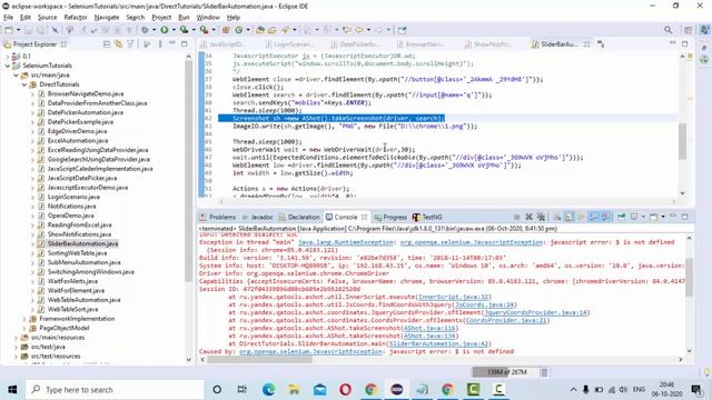 org.openqa.selenium.JavascriptException: javascript error: $ is not defined in ashot library смотреть онлайн