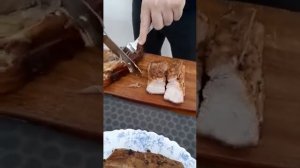 Копчёная грудинка в кастрюле АМС.