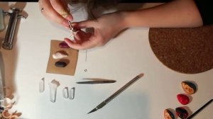 Кулон дерево из полимерной глины и кристалла