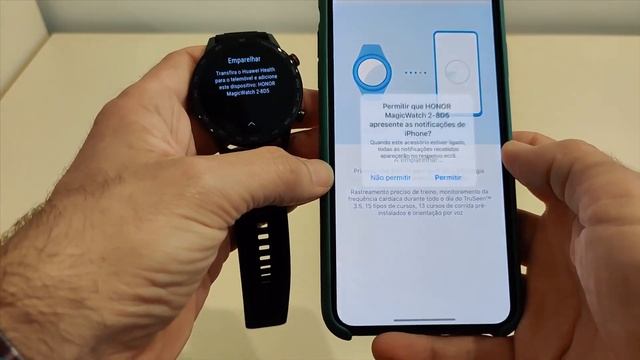 Como Ligar ao iPhone o HONOR MAGIC WATCH 2 Portugues - Huawei Health App IOS vs Android