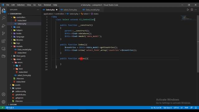 CodeIgniter 3 in Tamil - 26 - Cascading Dropdown using AJAX | Dynamic Dependent Select