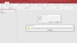 How to Set and unset password in MS access database