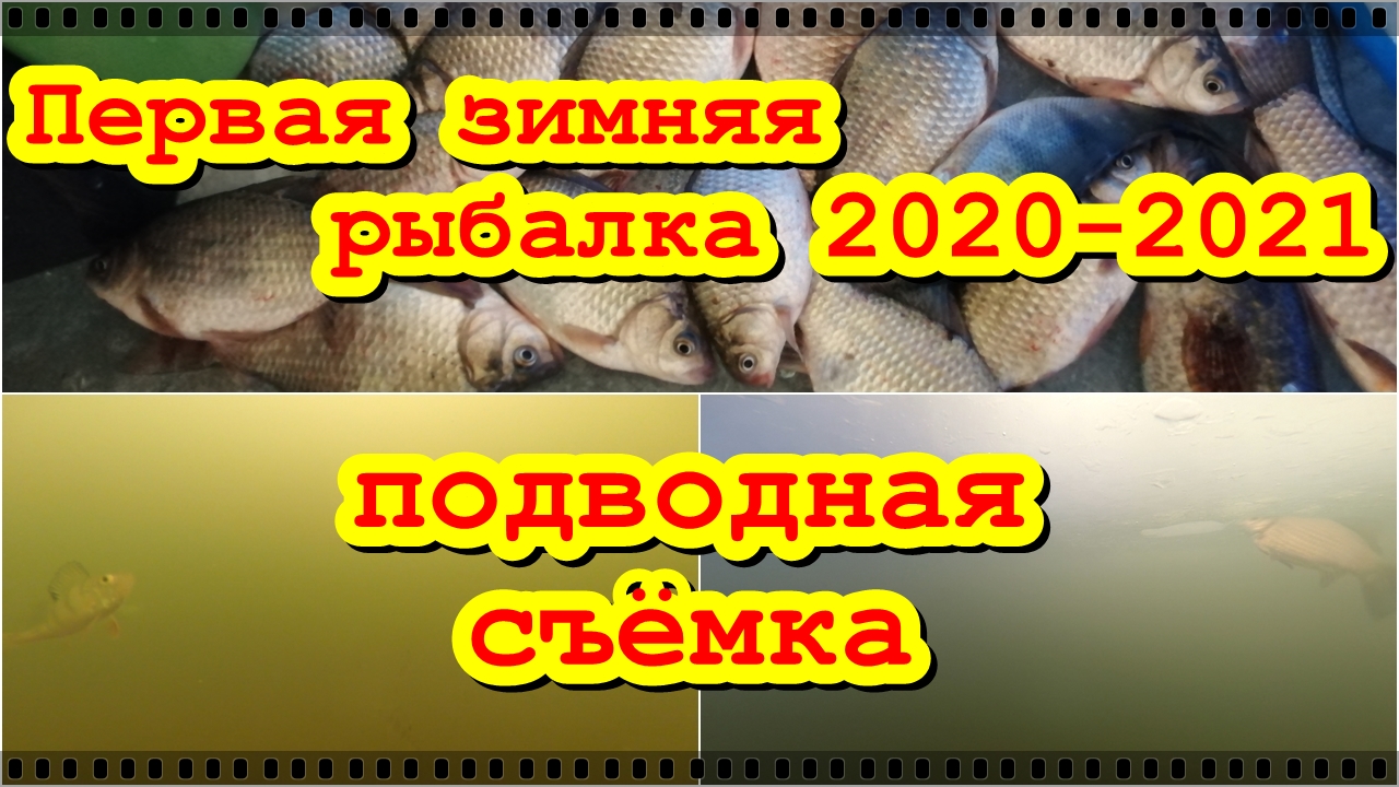 ПОДЛЁДНАЯ СЪЁМКА | Ловля КАРАСЯ СО ЛЬДА | Зимняя рыбалка