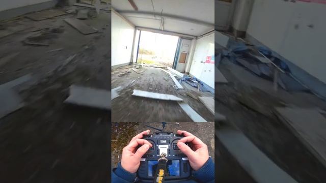 Flying backwards through a roof gap. #drone #fpv #freestyle #trending #viral