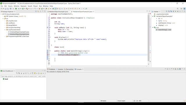 how to call method with object Initializing object function method Core Java for beginners basics