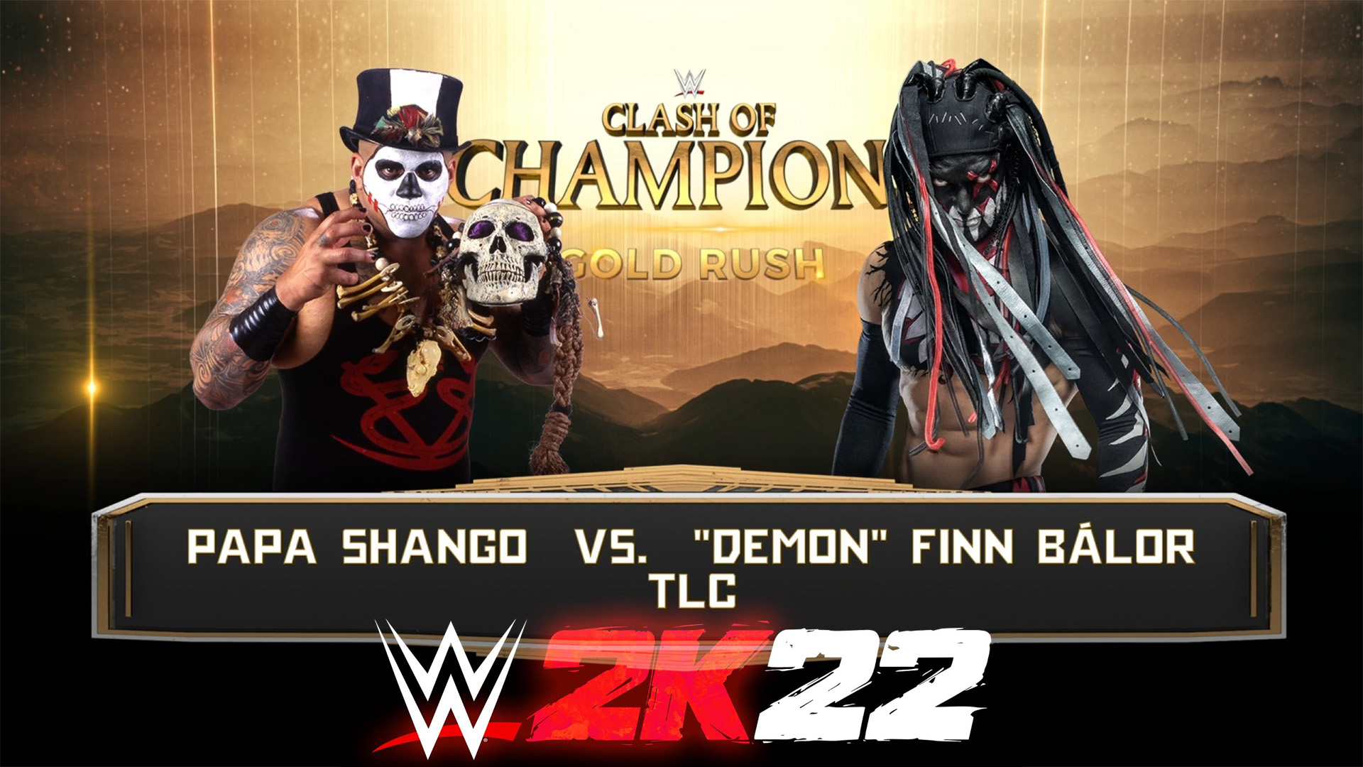 WWE 2K22►PAPA SHANGO vs DEMON FINN BALOR►GOLD RUSH??