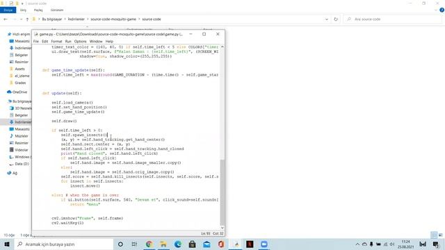 Python pygame ile basit bir oyun yapalım- Mediapipe ile смотреть онлайн
