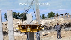 Срубка оголовков свай экскаватором-погрузчиком JCB 3CX и установкой PILEMASTER