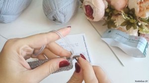 Стильный шарф спицами. Подробный МК