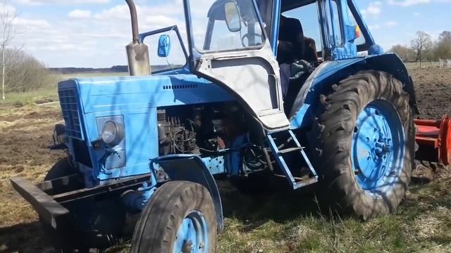 Фрезируем целину трактором мтз 80л и фреза БТЗ 1.8 смотреть онлайн