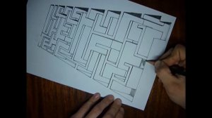 Как нарисовать лабиринт 3D иллюзия