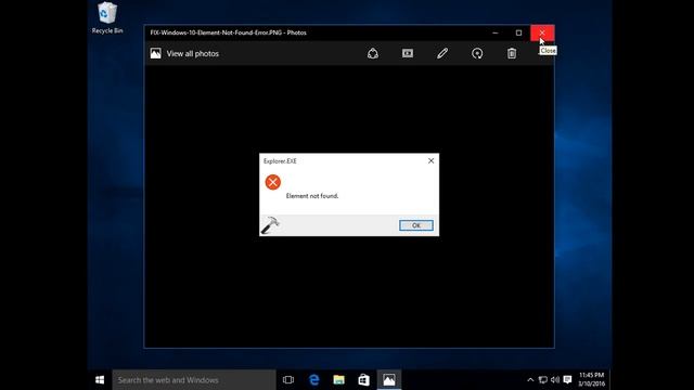 How to Fix "Explorer.EXE" element not found. in Windows 10 смотреть онлайн