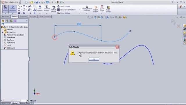 15- SolidWorks Sketch TUTORIAL: SPLINE