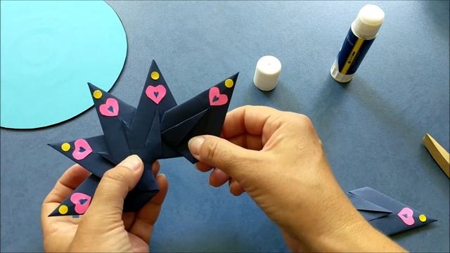 Павлин из бумаги оригами | Paper peacock | Wall decor смотреть онлайн