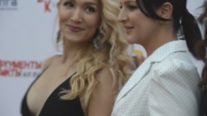 Actress - Valeria Brusnikina - with a friend, on the red carpet of the film festival