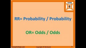 Odds Ratio & Relative Risk Calculation & Definition, Probability & Odds