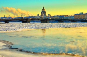 НеваЗима23. Замерзшая Нева зимой.