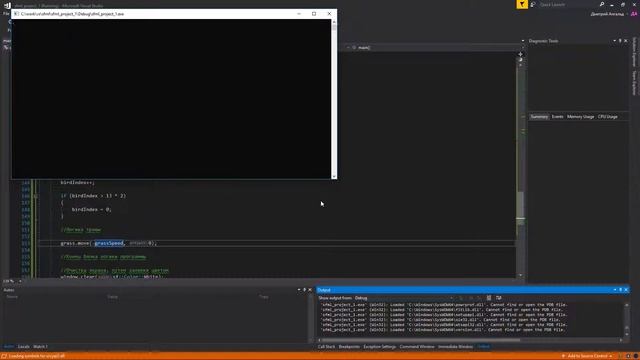 Flappy Bird на SFML в Visual Studio: Добавление анимированной травы. смотреть онлайн