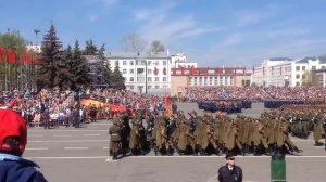 Прохождение Войск Торжественным Маршом на Параде Победы в городе Самара