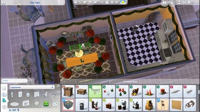 Sims 4 Летсплей №7: Процесс украшения дома к Рождеству или Новому году.
