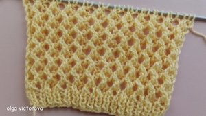 АЖУРНЫЙ УЗОР СЕТОЧКА СПИЦАМИ 98 Вязание Узоры спицами