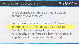 What are Applets | Web Based Applets | Examples of Web Based Applets | Applet Vs Subroutine