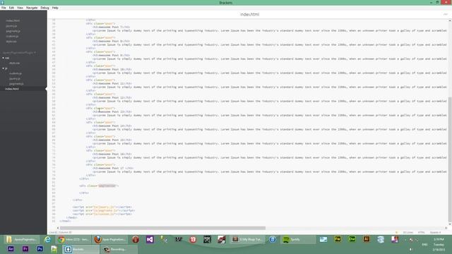 Jquery Pagination Tutorial plugin, Javascript pagination tutorial Plugin Simple pt.6/6
