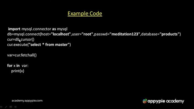 Issuing Select query in Python code - Lesson 153