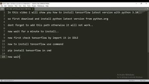 How To Install TensorFlow In Python 3.10 (Windows 10) | TensorFlow 2.8.0