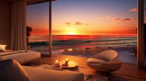 Tranquil Seaside Jazz Harmony in Deluxe Hotel 4K. Embrace Seaside Night Ambience & Smooth Jazz Musi