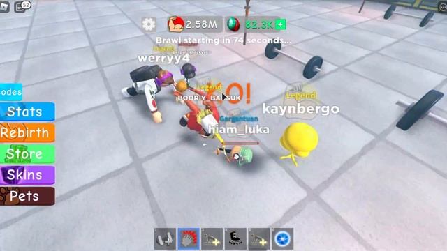 Битва КАЧКОВ в симуляторе качка 5 кто проиграет делает реберт и теряет ВСЮ СИЛУ. Роблокс смотреть онлайн