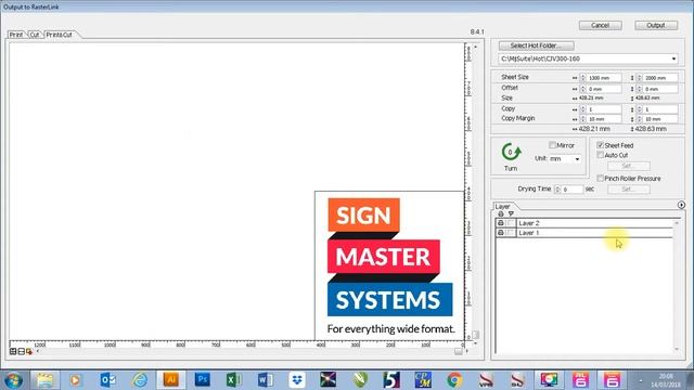 How to create a print and cut job for Mimaki Rasterlink